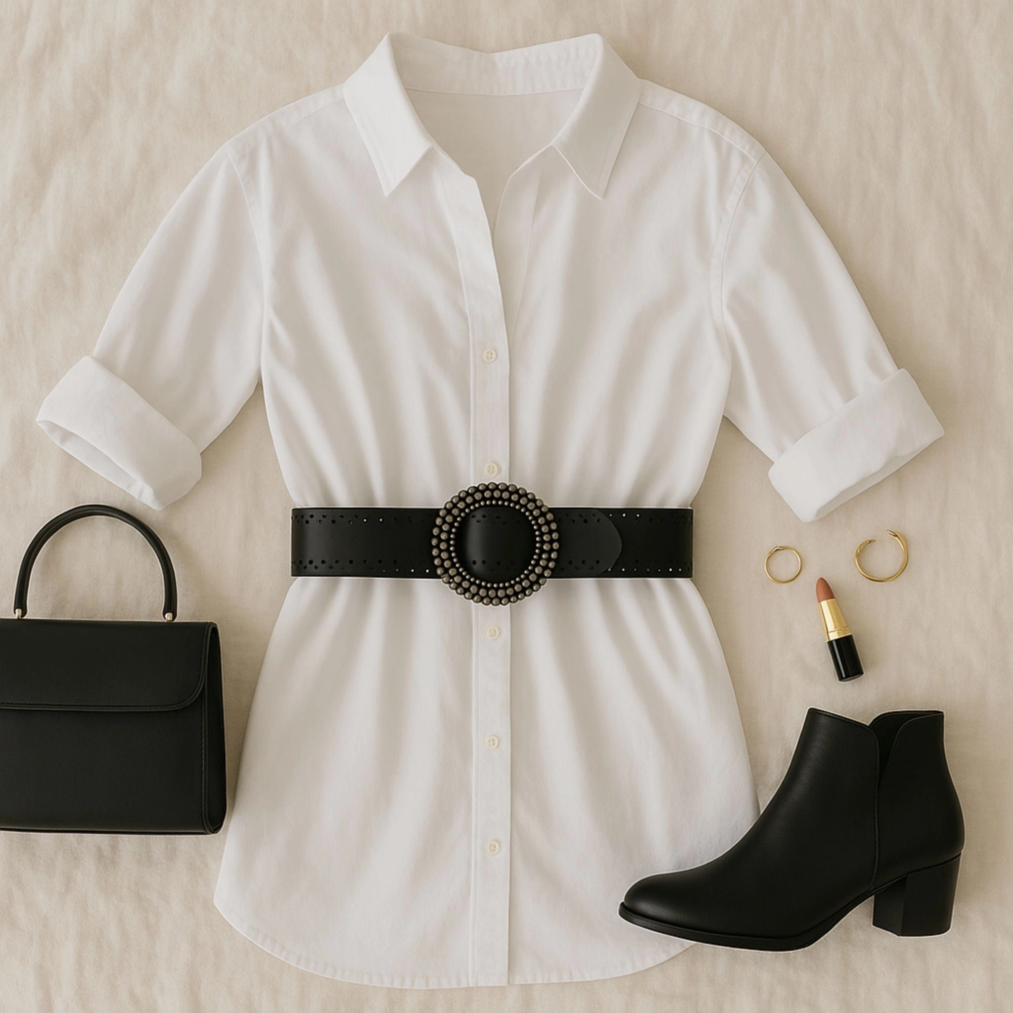 60mm | Wide Black Leather Belt