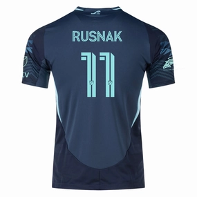 adidas Albert Rusnak Seattle Sounders Authentic Away Jersey 25/26 w/ MLS Patches & Sponsor (Aura Ink)