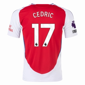 adidas Arsenal Authentic Cédric Soares Home Jersey w/ EPL   No Room For Racism Patches 24/25 (Better Scarlet/White)