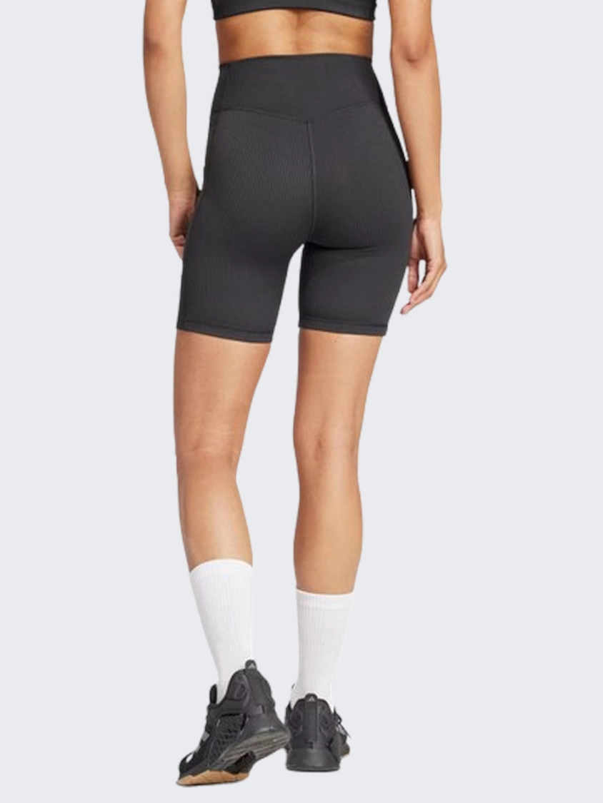 Adidas Optime Rib Women Training Short Black