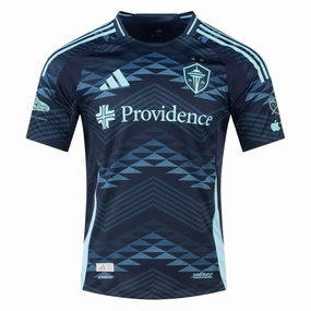 adidas Seattle Sounders Authentic Away Jersey 25/26 w/ MLS Patches & Sponsor (Aura Ink)