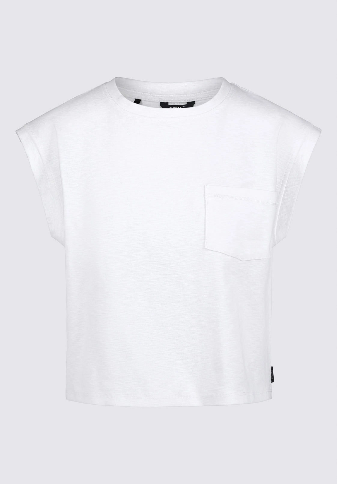Amandine Women's Cap-Sleeve Crop Top, White - KT0149S