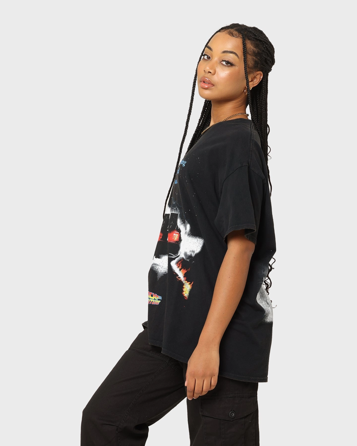 American Thrift X Back To The Future Back To The Future 1 Vintage T-Shirt Washed Black