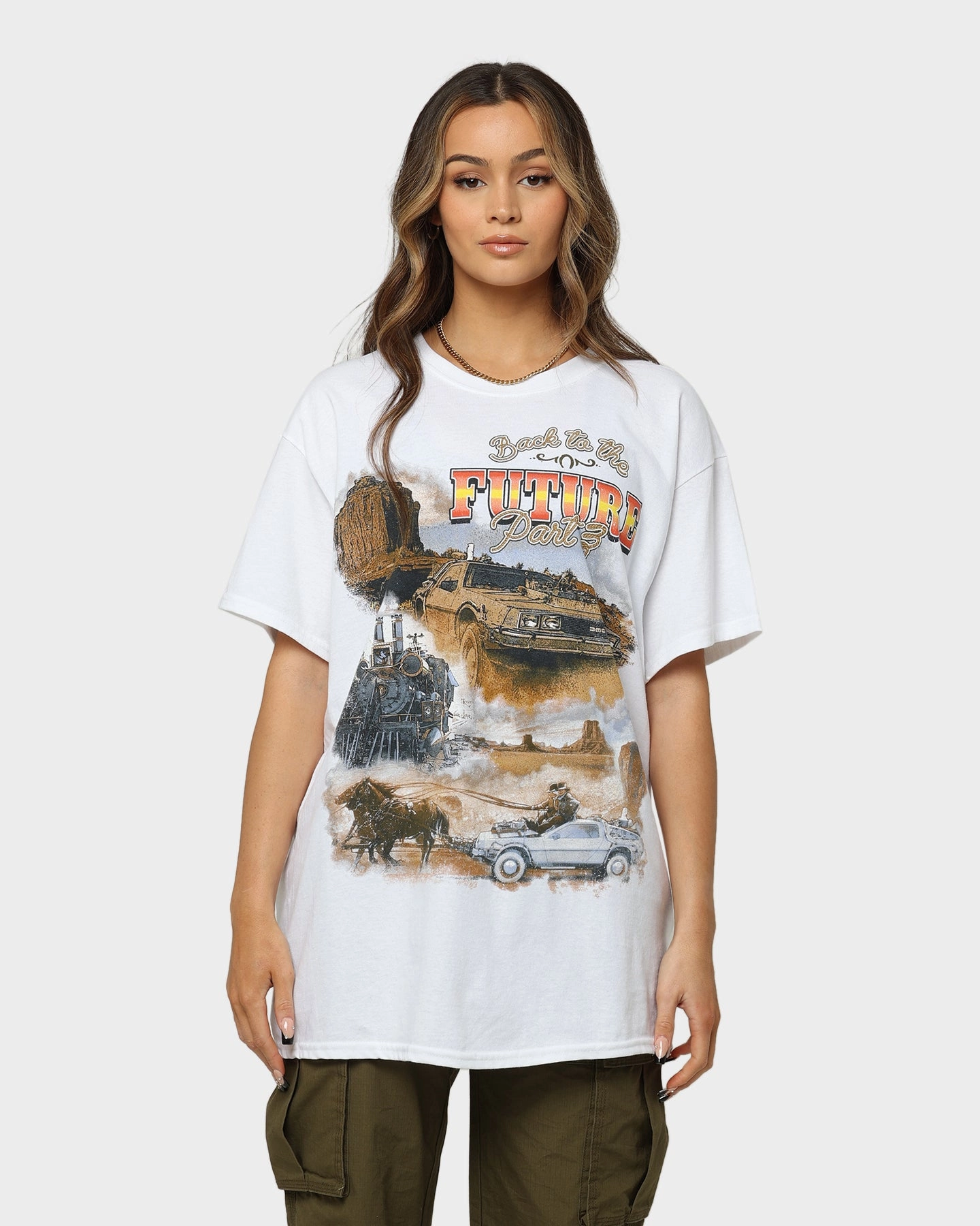 American Thrift X Back To The Future Back To The Future 3 Vintage T-Shirt White