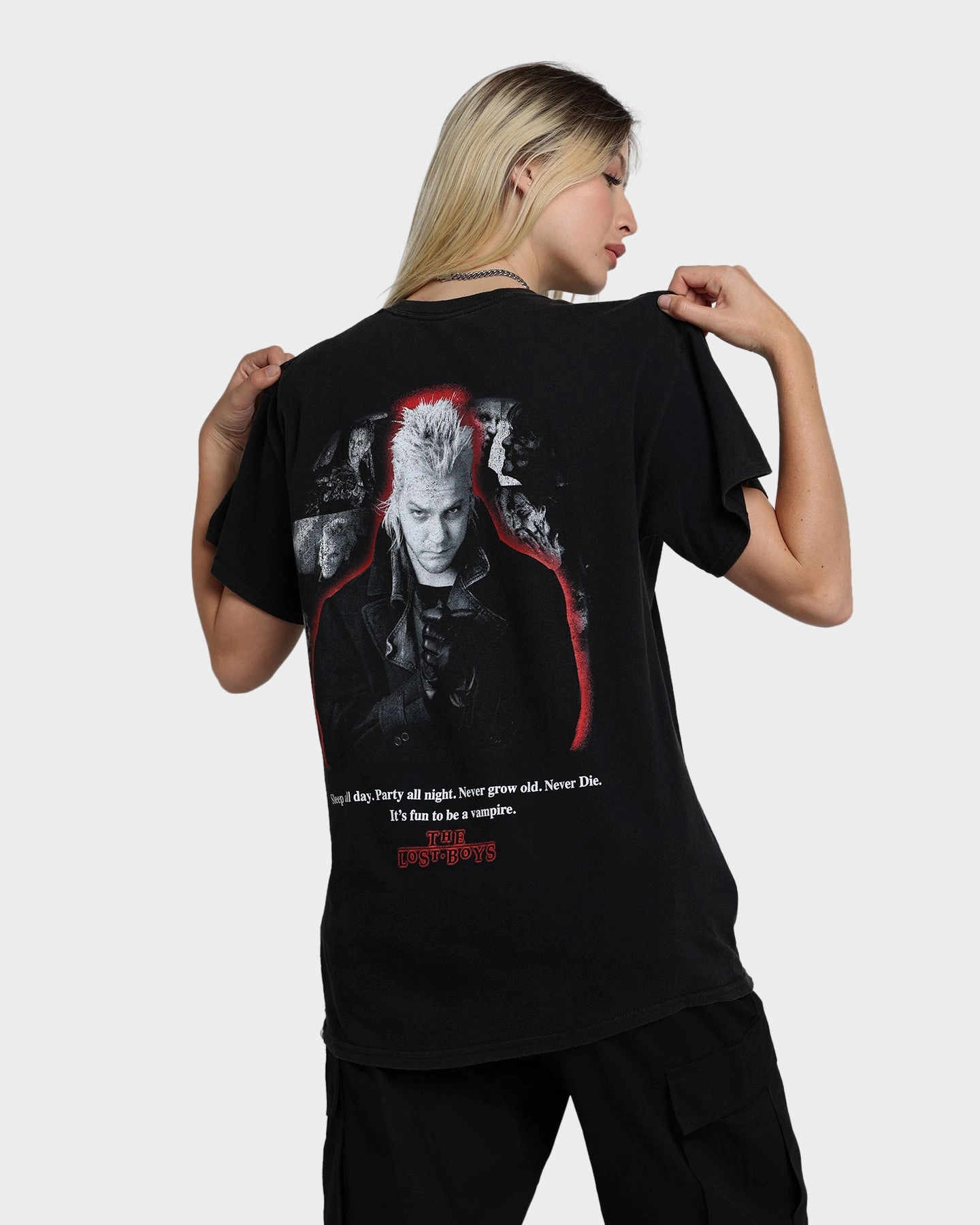 American Thrift X The Lost Boys Lost Boys Premium Vintage T-Shirt Black Wash