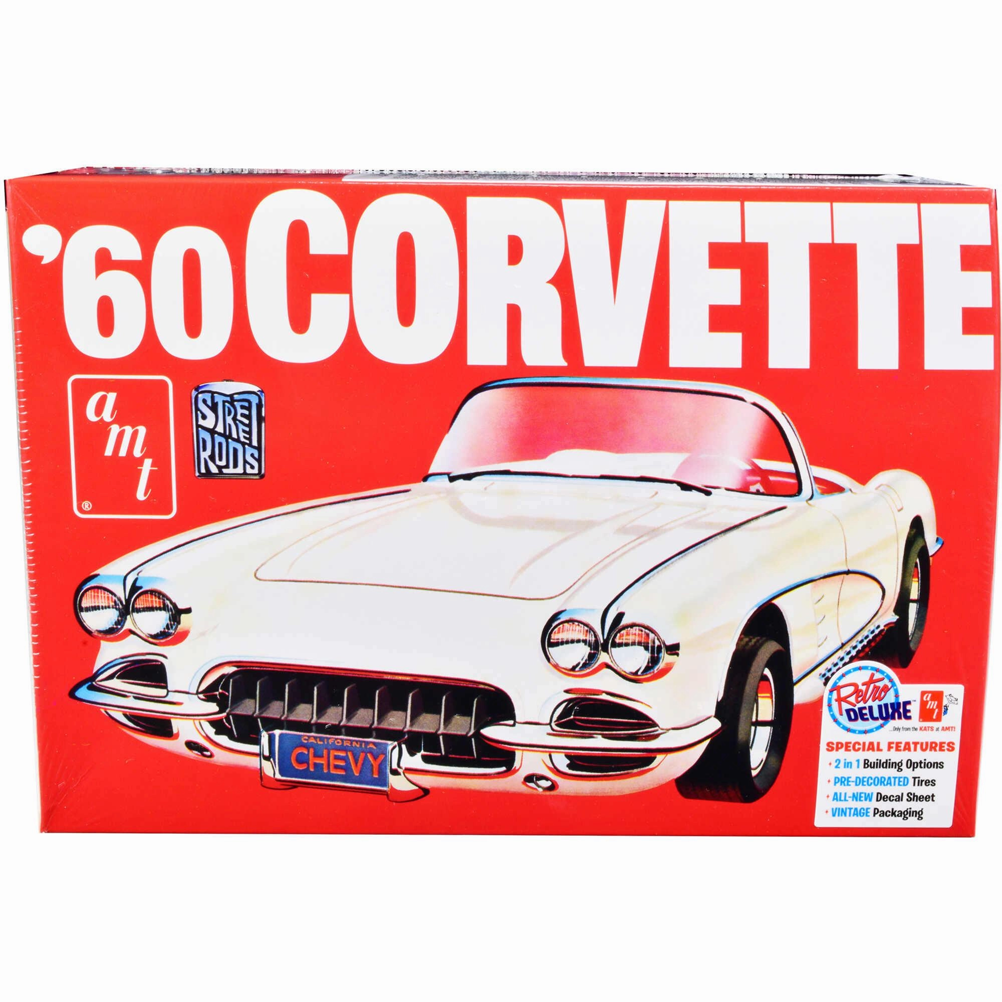 AMT 1/25 Scale Model Kit - Skill 2 1960 Chevrolet Corvette "Street Rods"