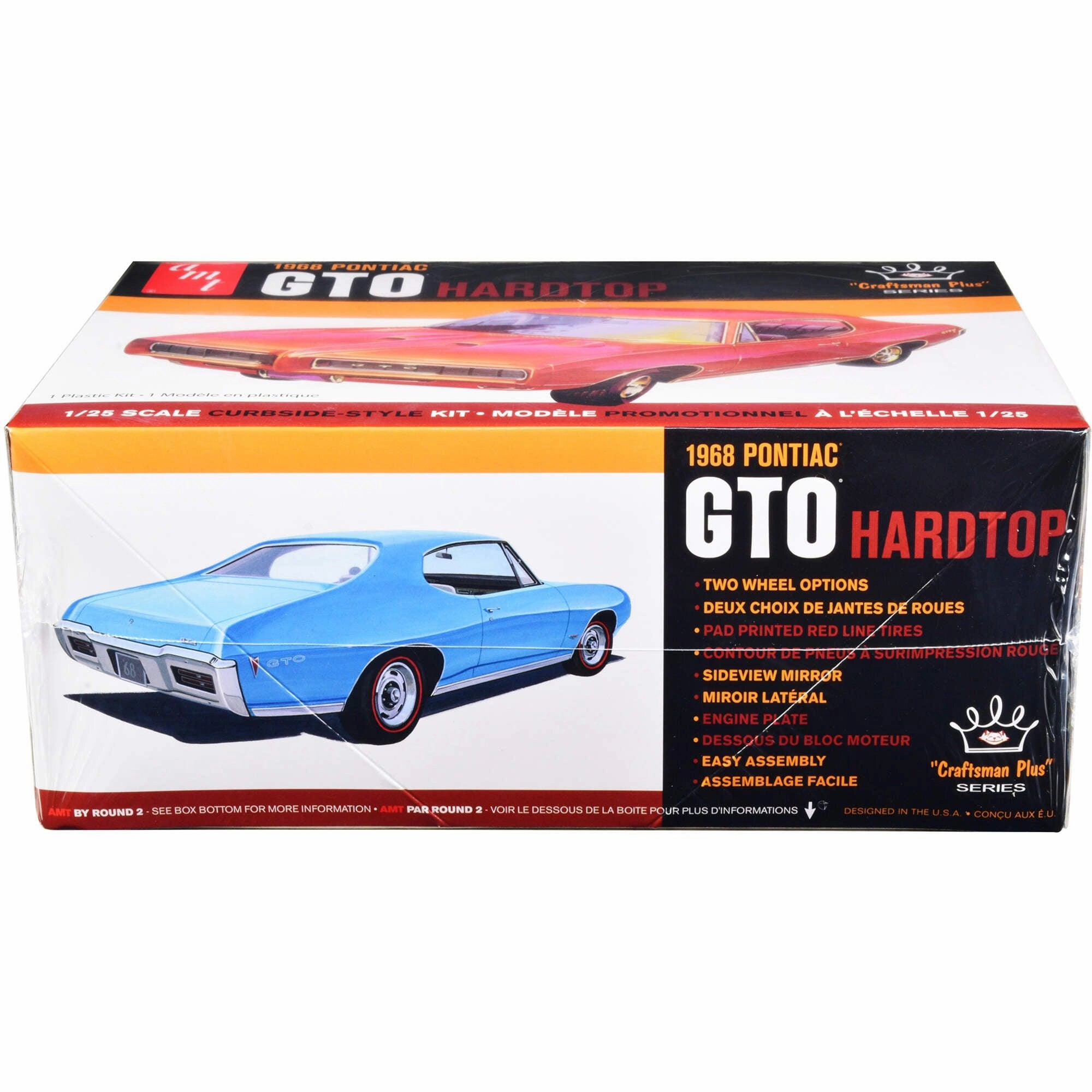 AMT 1/25 Scale Model Kit - Skill 2 Craftsman Plus Series 1968 Pontiac GTO Hardtop