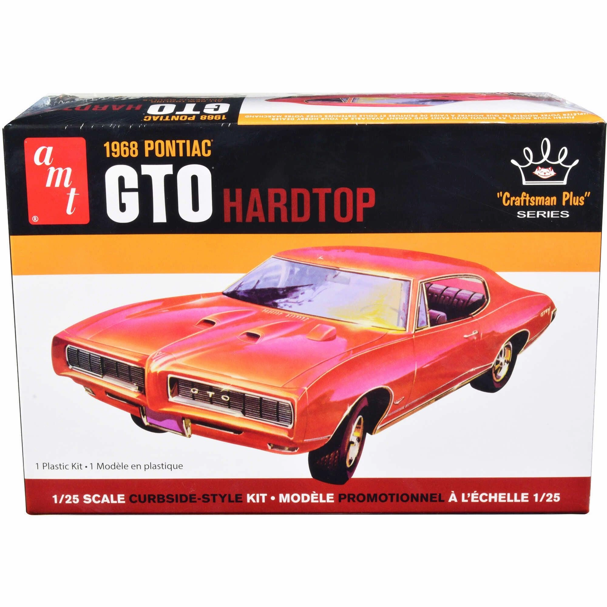 AMT 1/25 Scale Model Kit - Skill 2 Craftsman Plus Series 1968 Pontiac GTO Hardtop