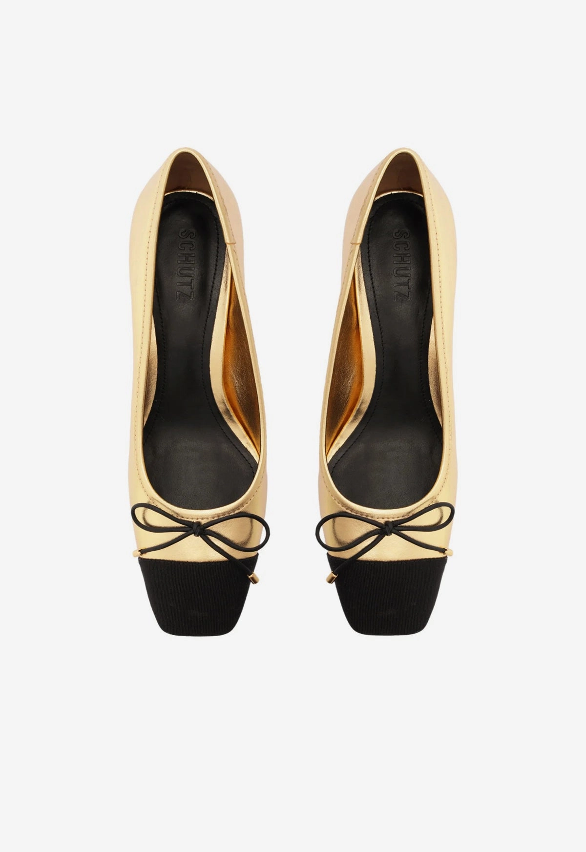 Arissa Block Metallic Leather Pump