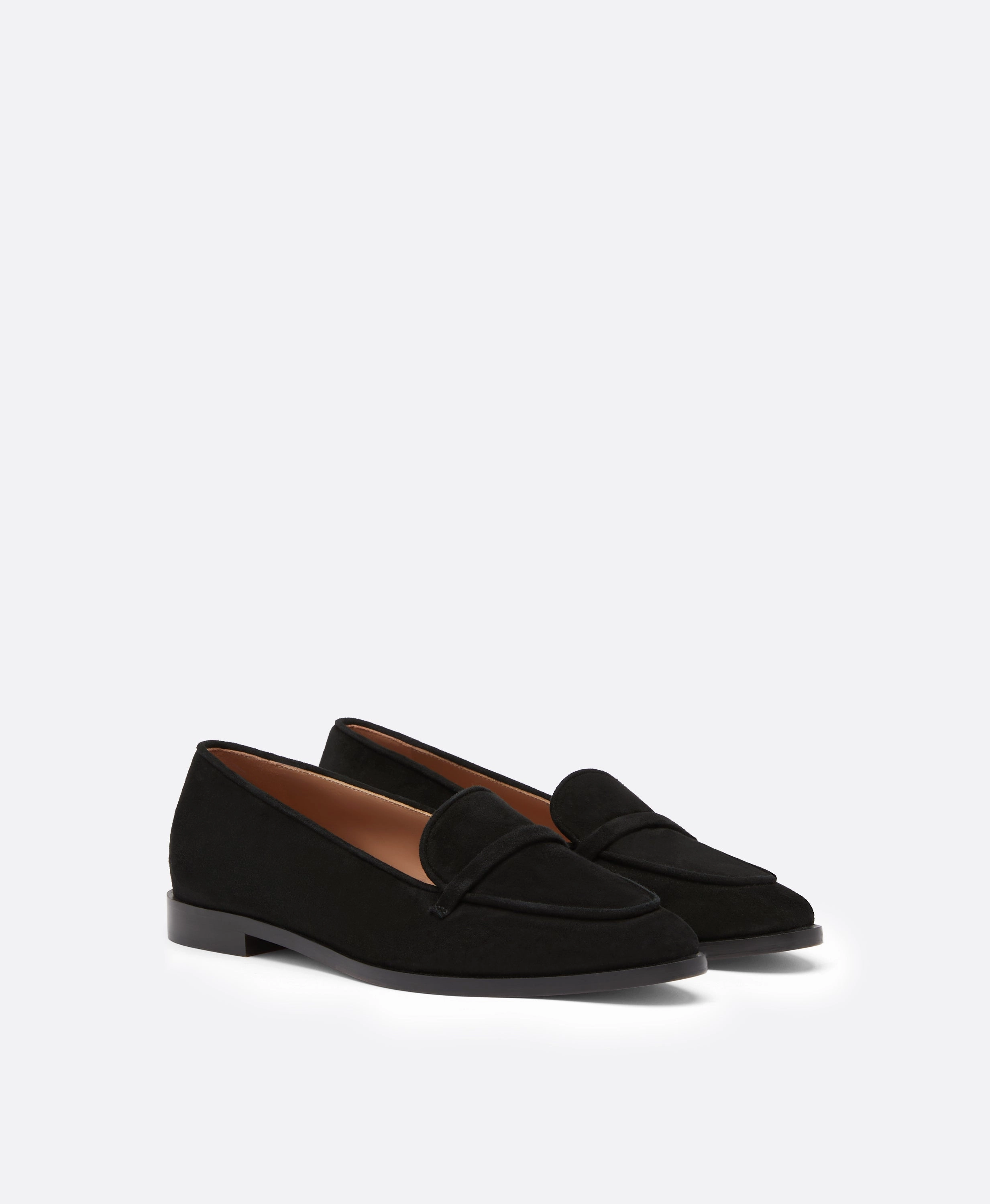 Barry Black Suede Loafers