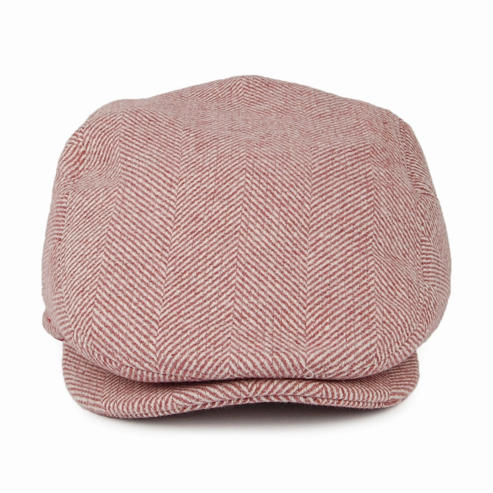 Barts Ixia Herringbone Flat Cap - Pink-White