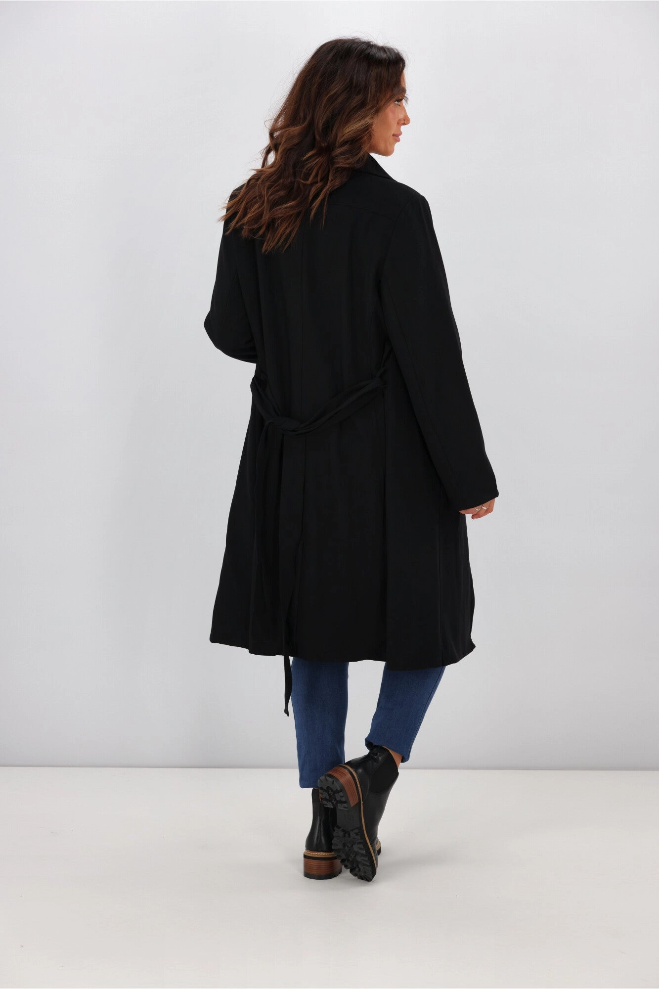 Betty Basics Christina Wrap Coat Black