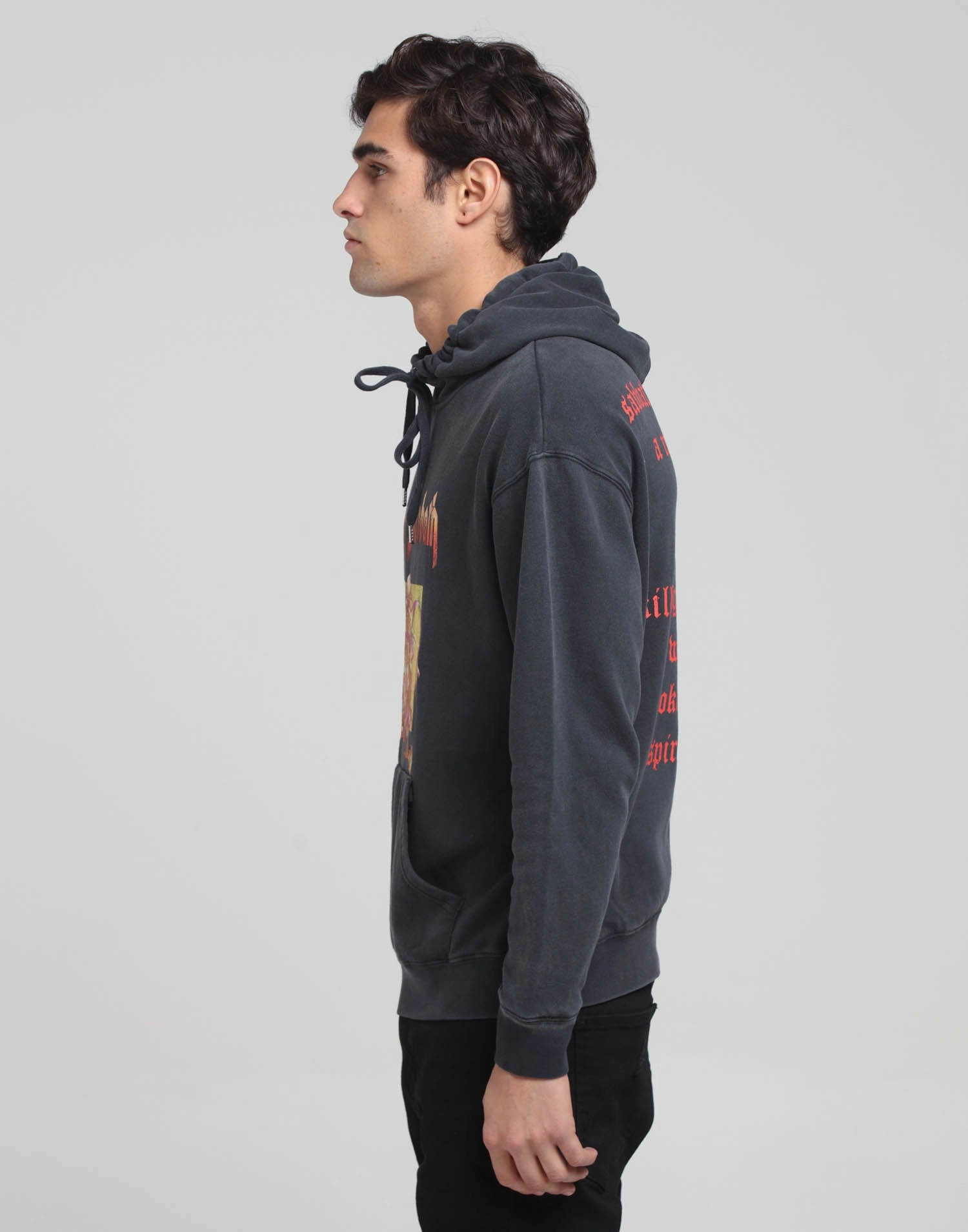 Black Sabbath Flames Vintage Hood Black