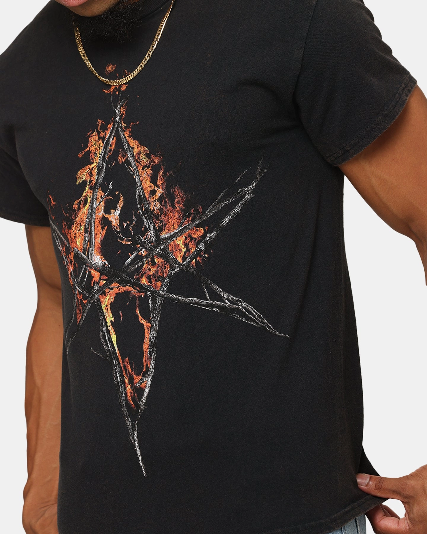 Bring Me The Horizon On Fire T-Shirt Black Vintage