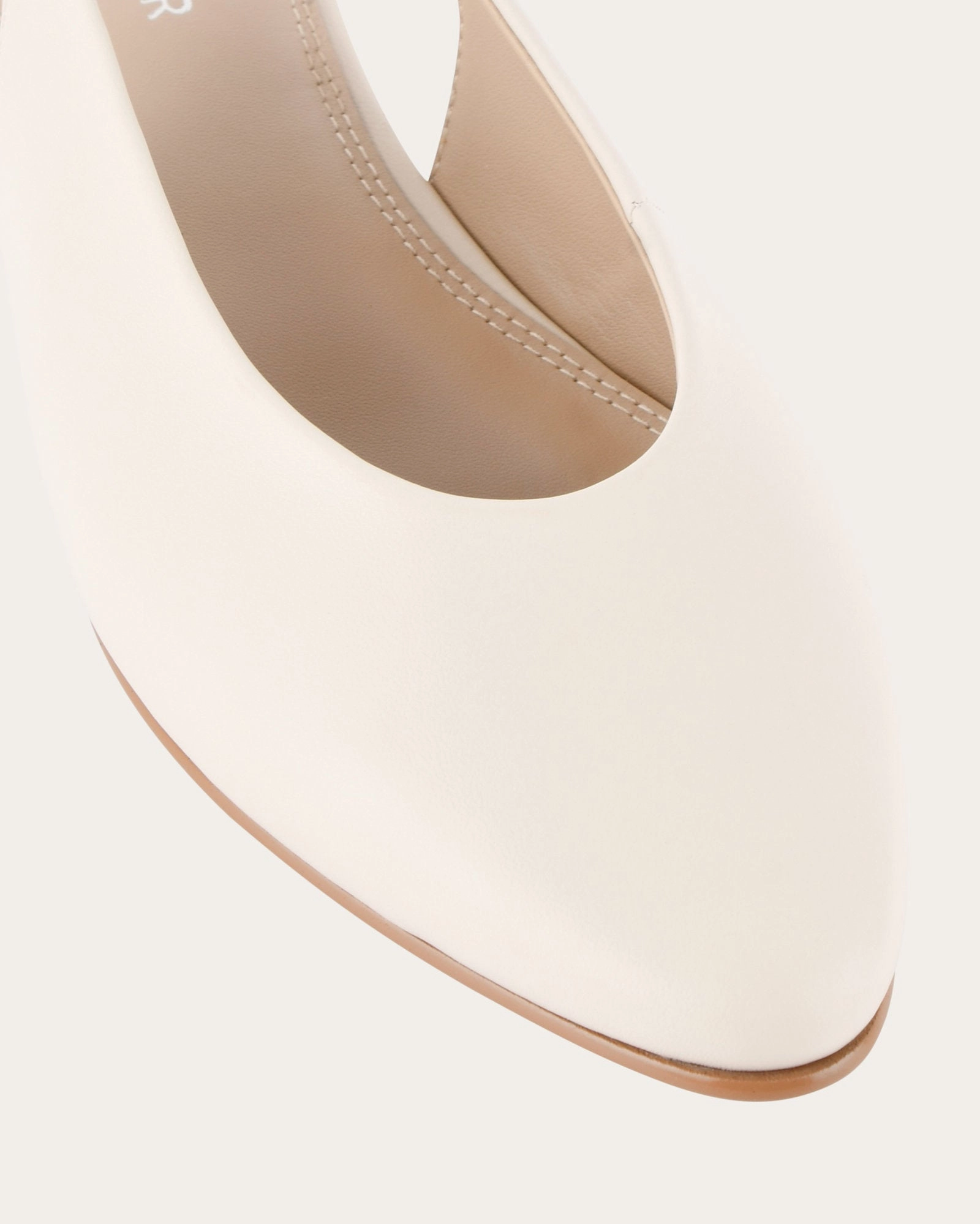 BRYCE DRESS FLATS OFF WHITE LEATHER
