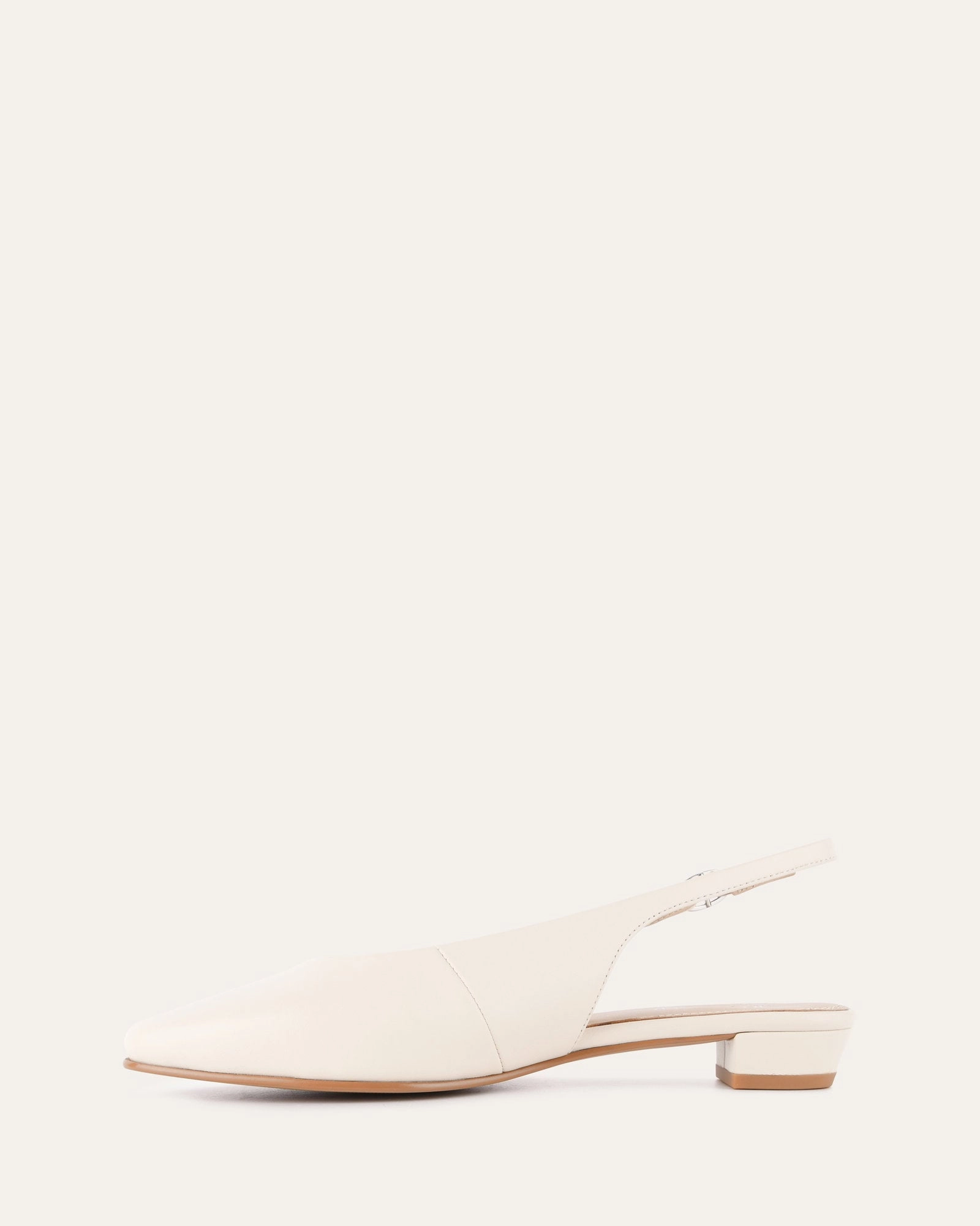 BRYCE DRESS FLATS OFF WHITE LEATHER