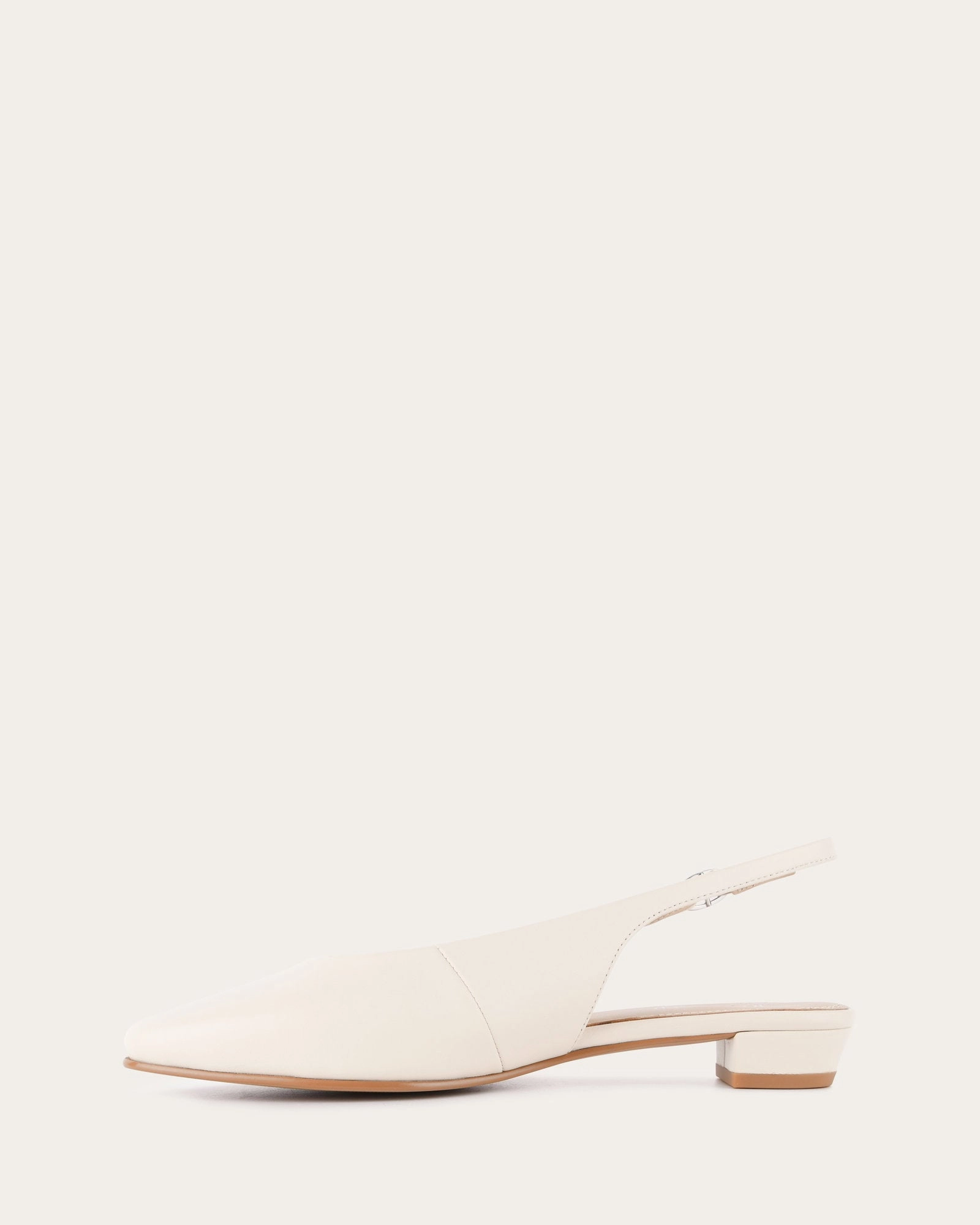 BRYCE DRESS FLATS OFF WHITE LEATHER