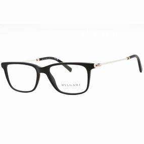 Bvlgari Men's Eyeglasses - Matte Black Plastic Rectangular 53mm Frame | 0BV3053 5313