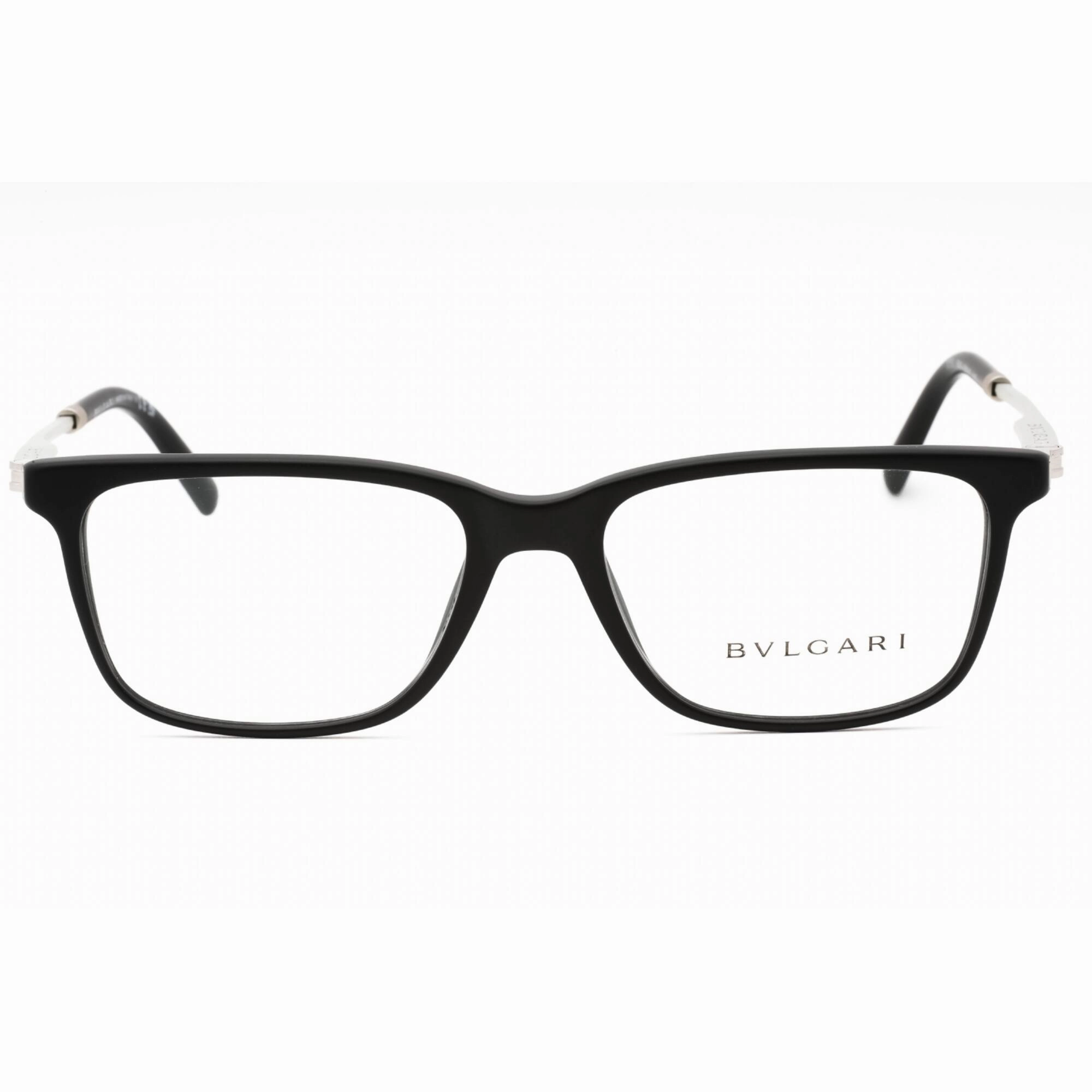 Bvlgari Men's Eyeglasses - Matte Black Plastic Rectangular 55mm Frame | 0BV3053 5313