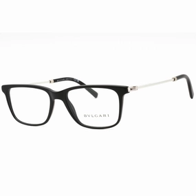 Bvlgari Men's Eyeglasses - Matte Black Plastic Rectangular 55mm Frame | 0BV3053 5313