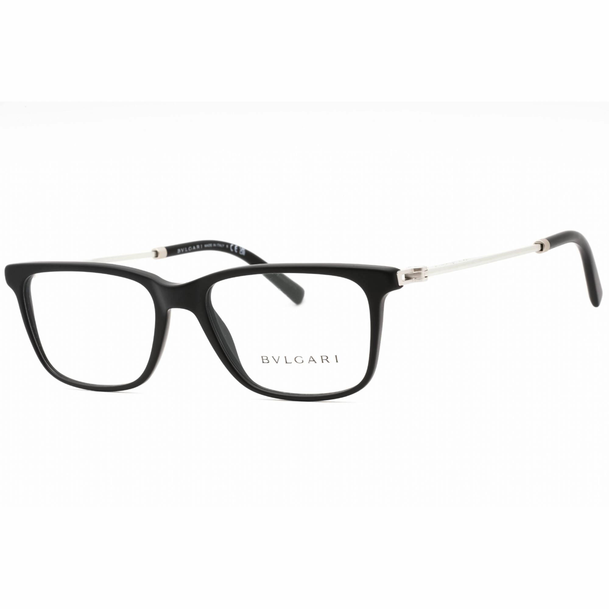 Bvlgari Men's Eyeglasses - Matte Black Plastic Rectangular 55mm Frame | 0BV3053 5313