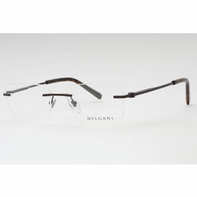 Bvlgari Men's Eyeglasses - Matte Brown Rimless Rectangular 55mm Frame | 0BV1122 2073