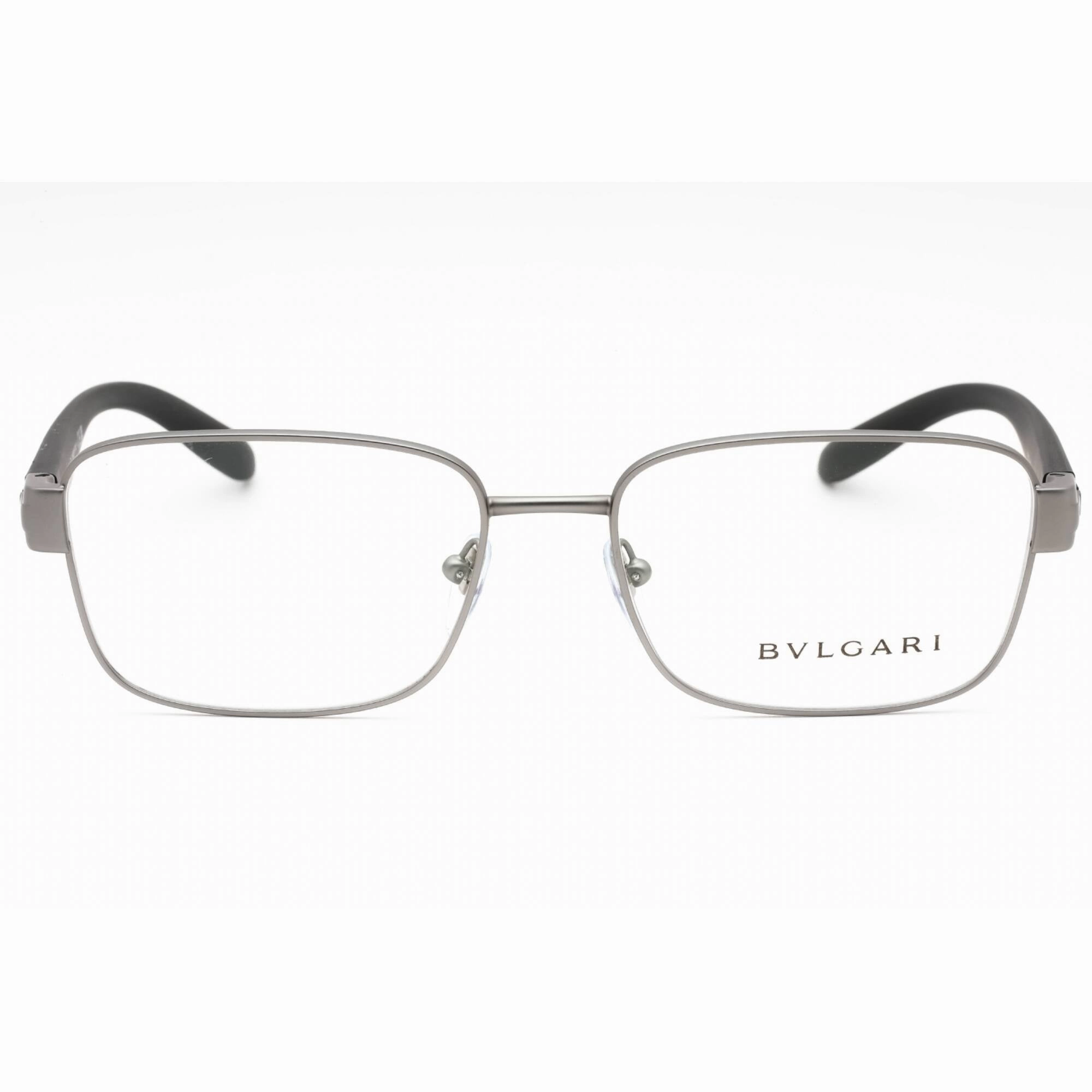 Bvlgari Men's Eyeglasses - Matte Gunmetal Full Rim Rectangular Frame | 0BV1113 195