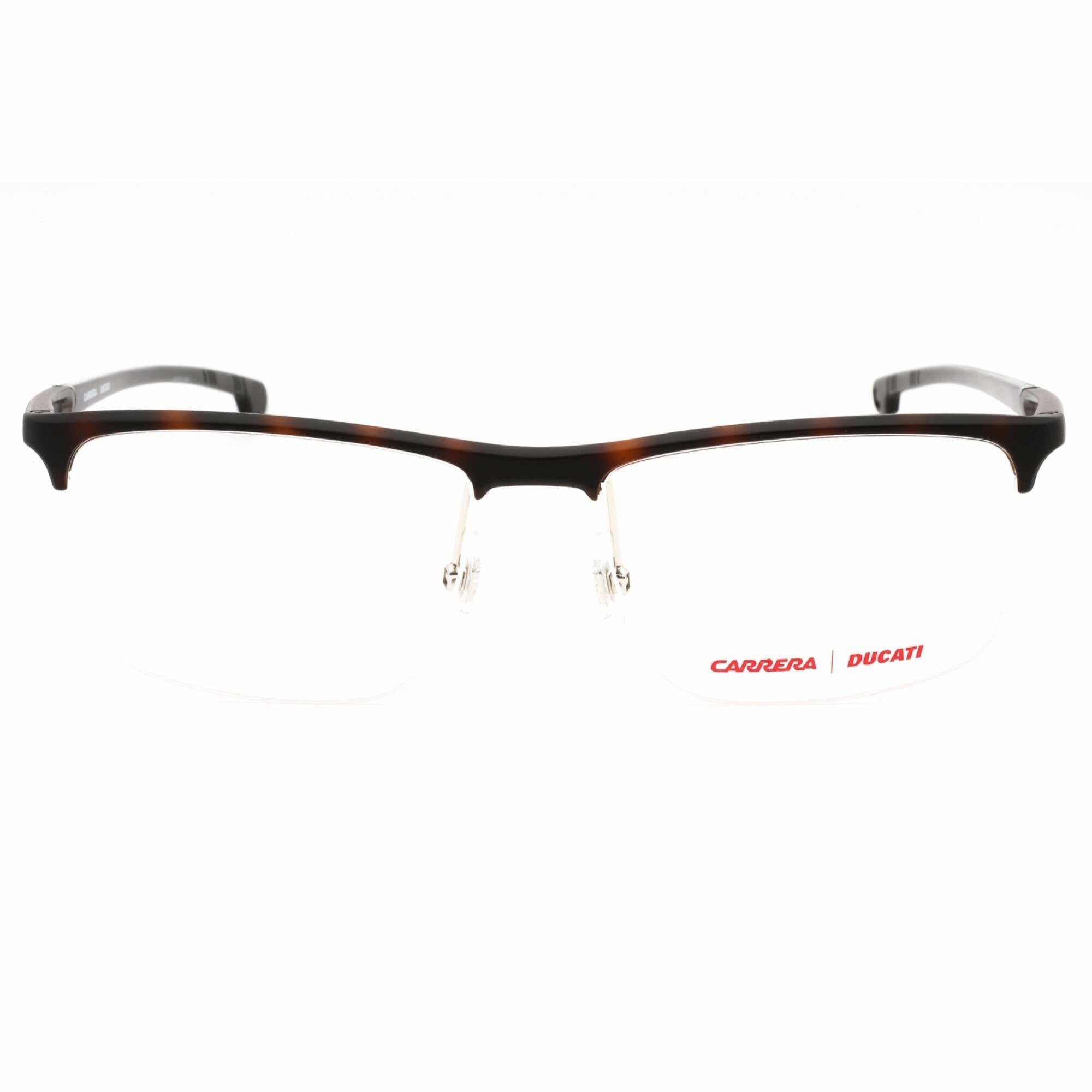 Carrera Men's Eyeglasses - Havana Half Rim Rectangular Frame | CARDUC 013 0086 00