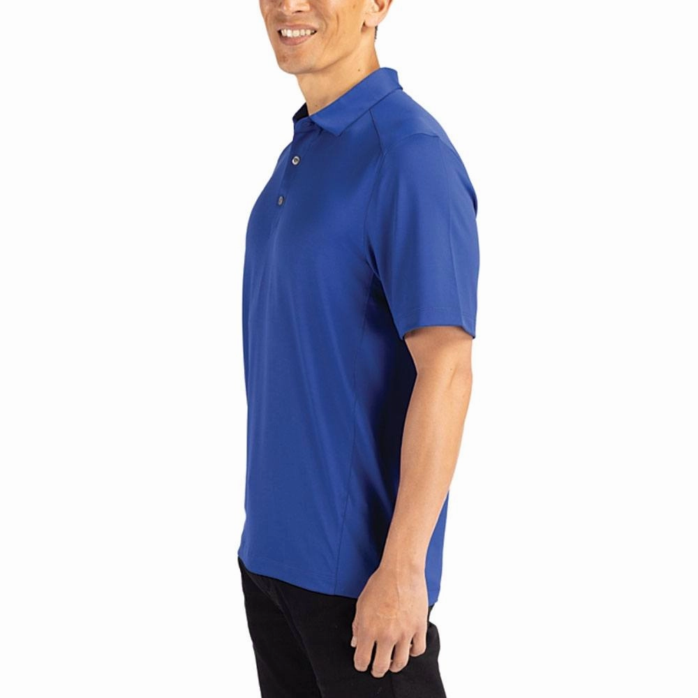 Cutter and Buck LA Dodgers Cooperstown Forge Eco Golf Polo Tour Blue - SS24 Men
