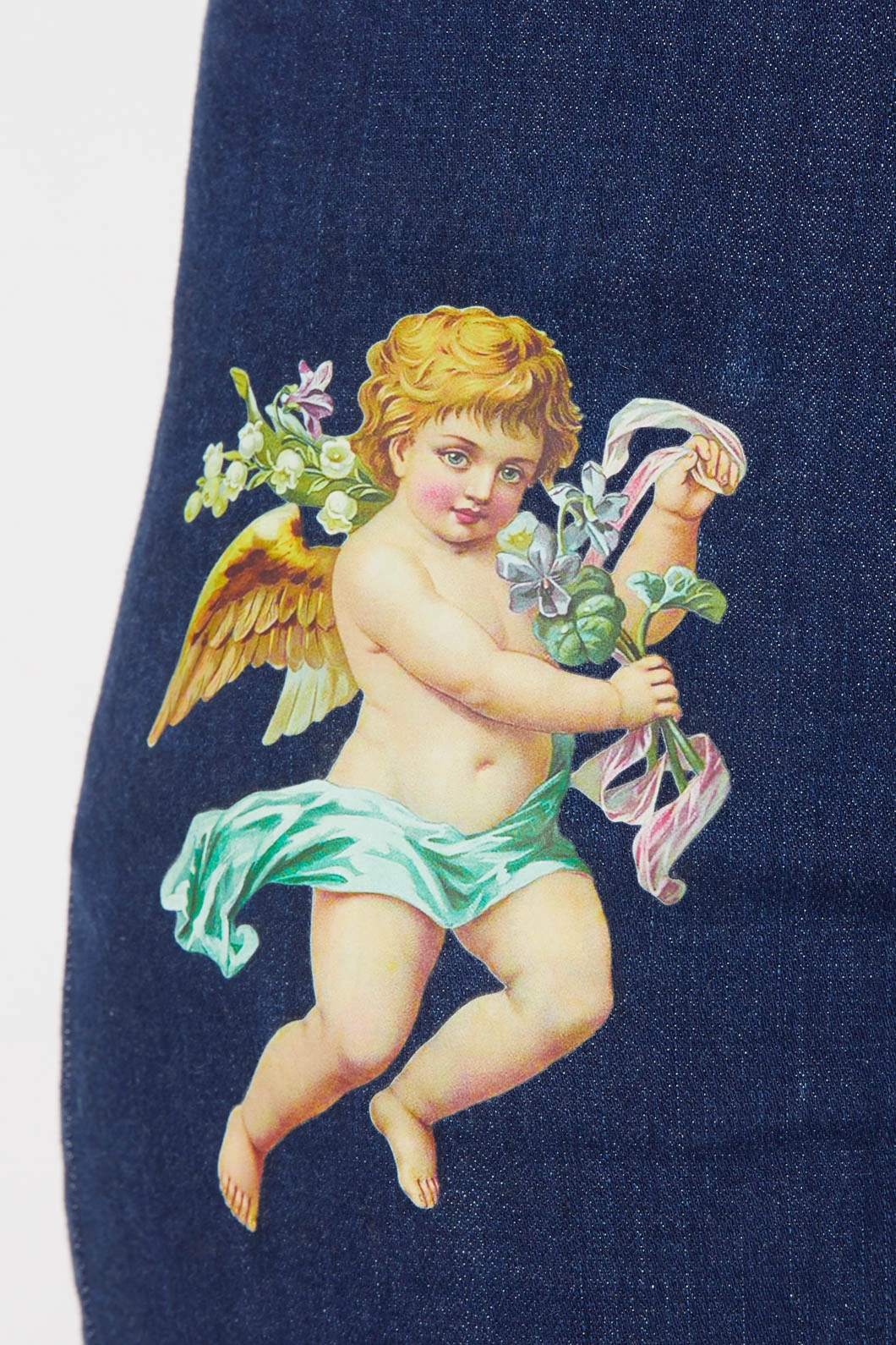 Denim Cherub Print Jean