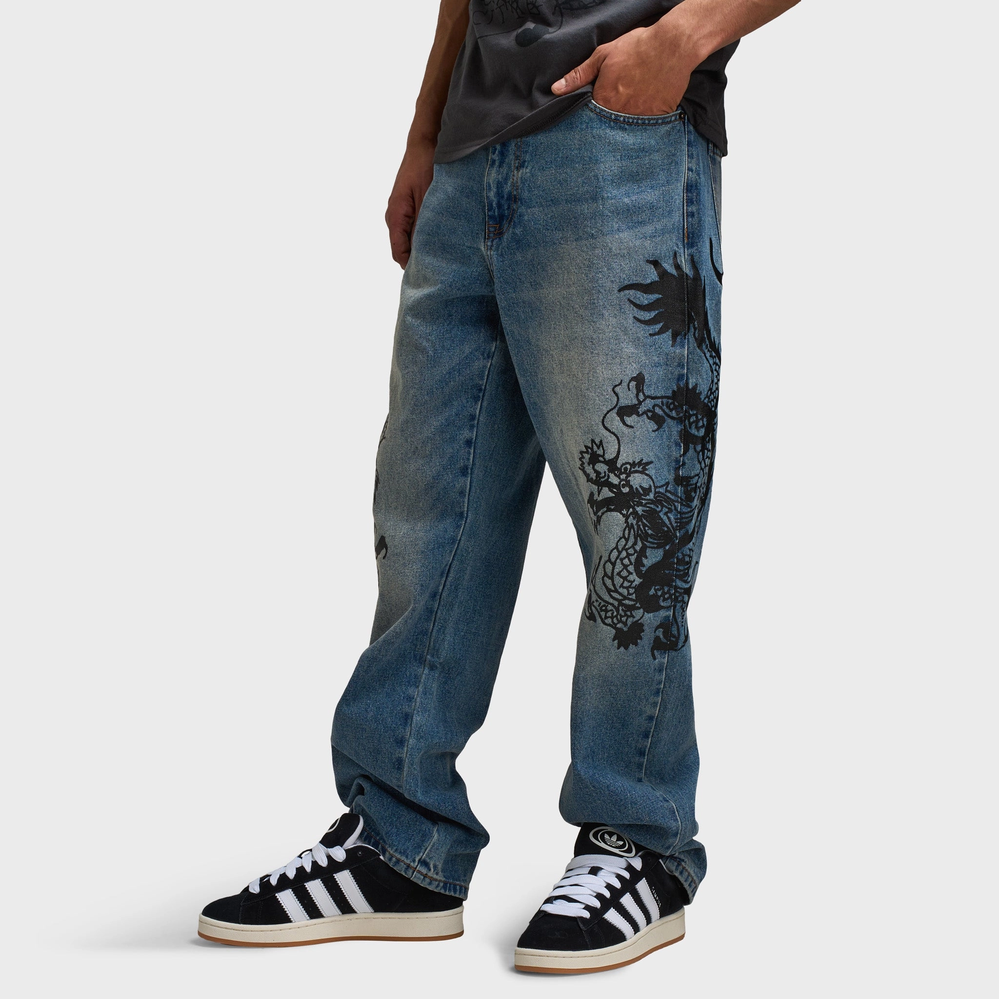Ed Hardy Dragons Jeans / Light Vintage Wash