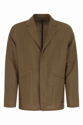 Ermenegildo Zegna Concealed-Front Fastened Tailored Jacket