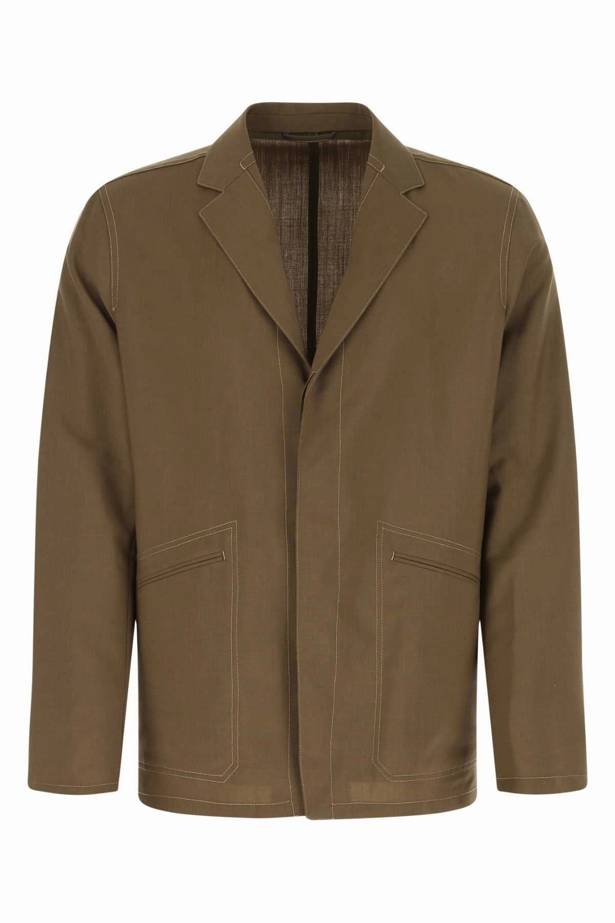 Ermenegildo Zegna Concealed-Front Fastened Tailored Jacket