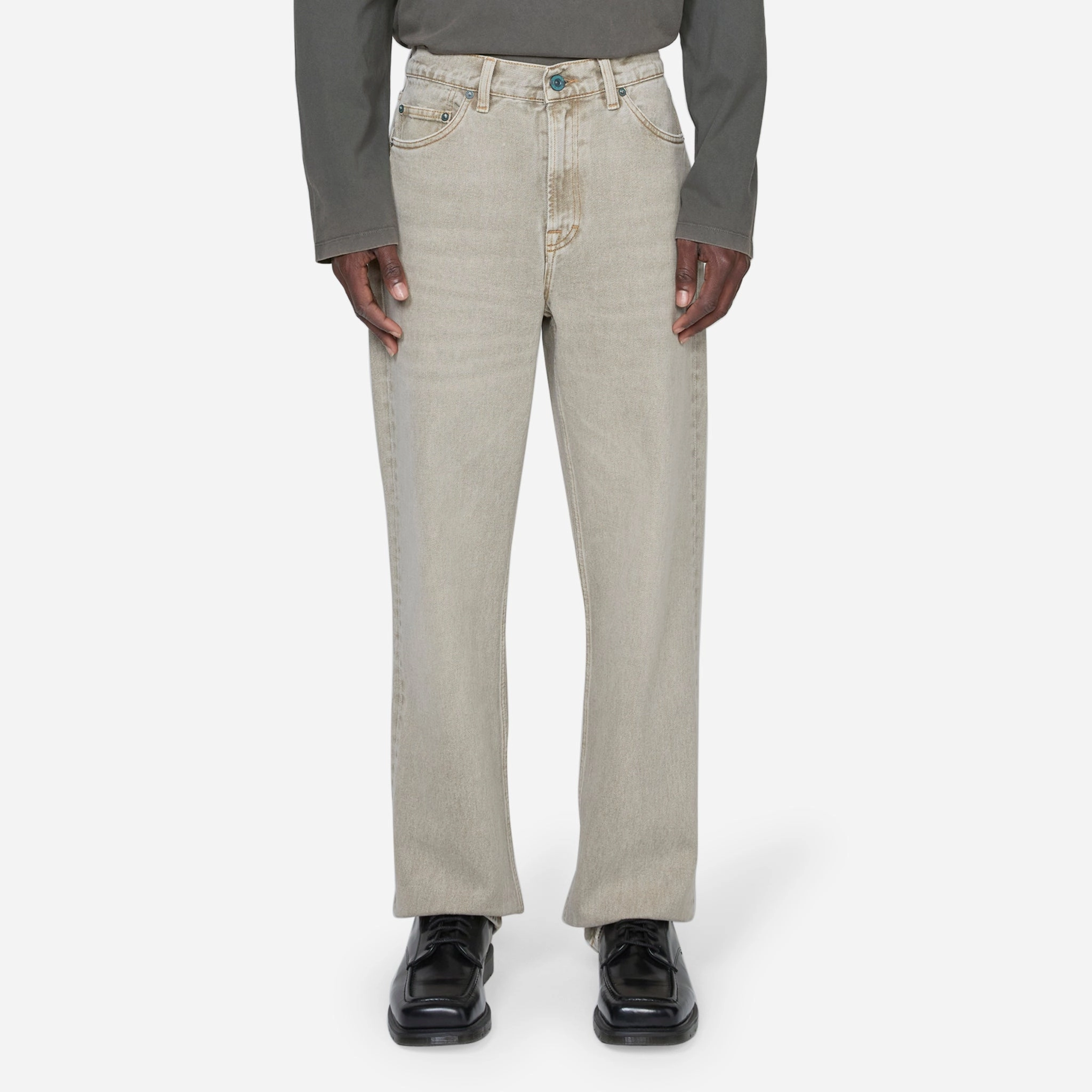 Formal Cut Jeans Wet Sand Dye Wash