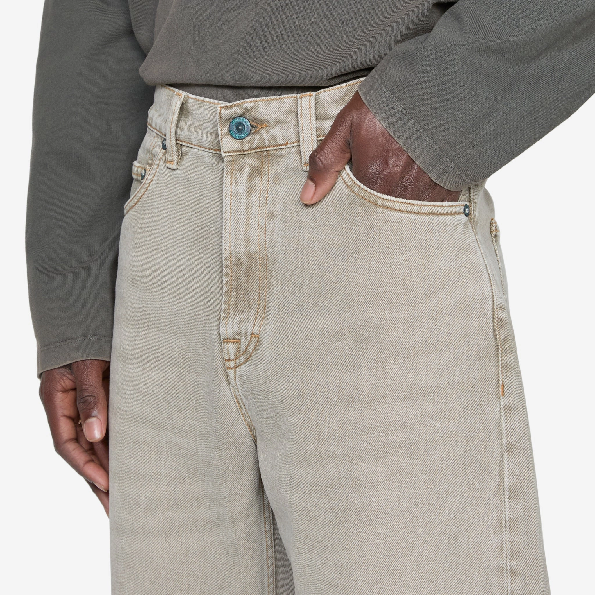 Formal Cut Jeans Wet Sand Dye Wash