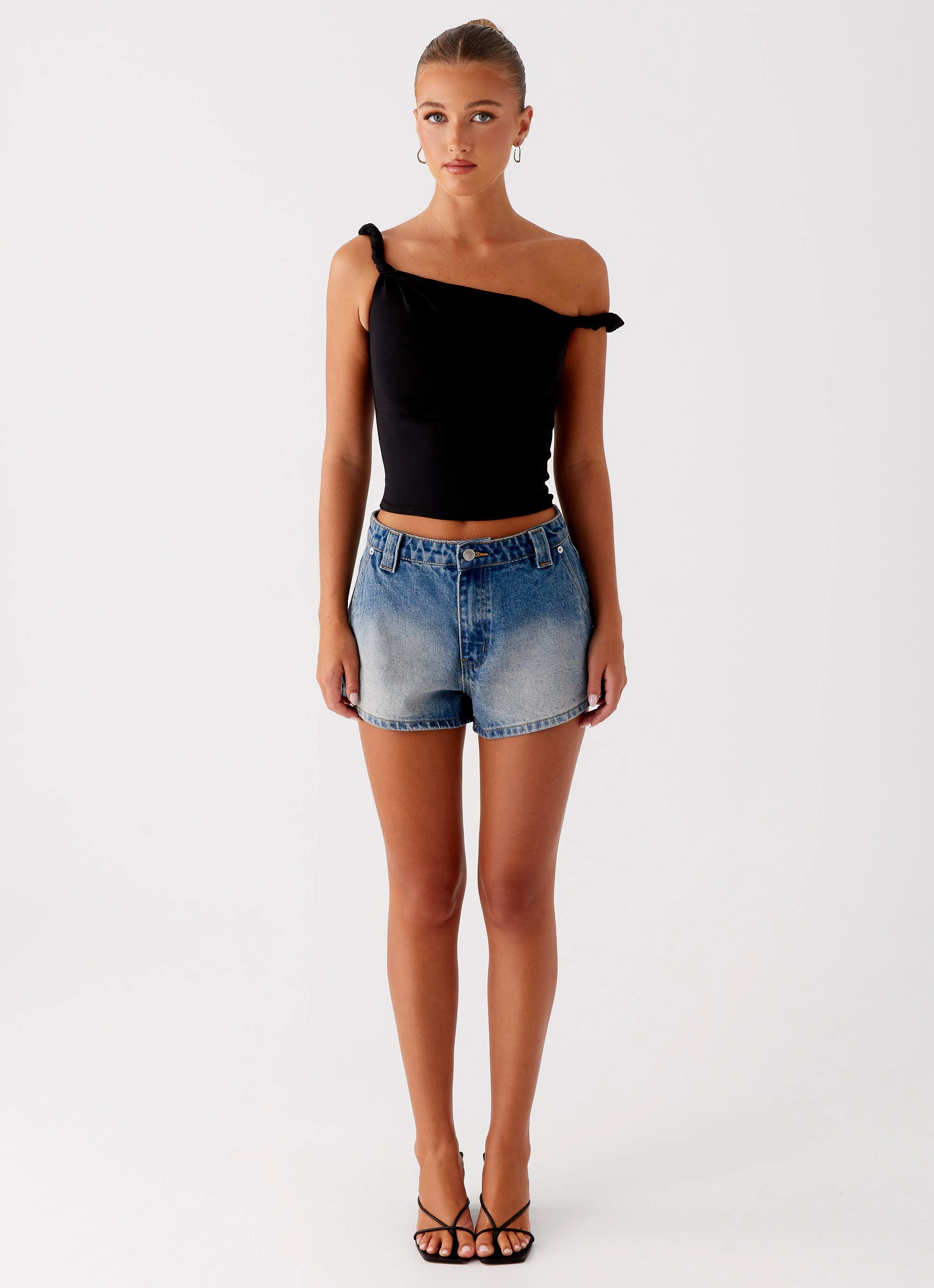Frida Denim Shorts - Vintage Wash Blue