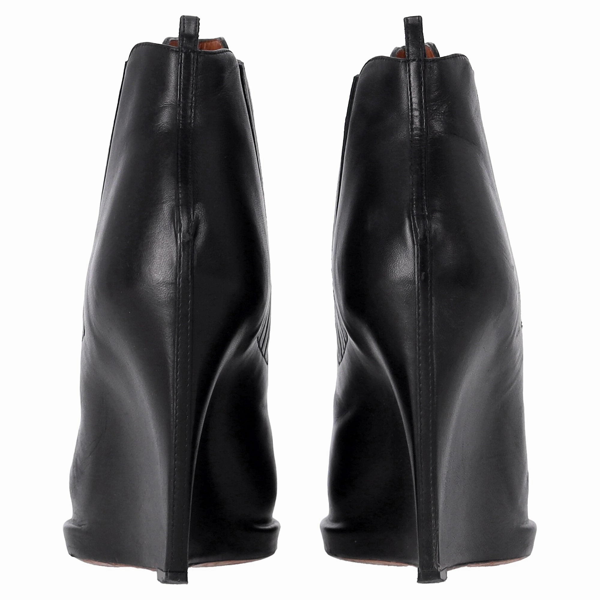 Givenchy Wedge Ankle Boots in Black Leather