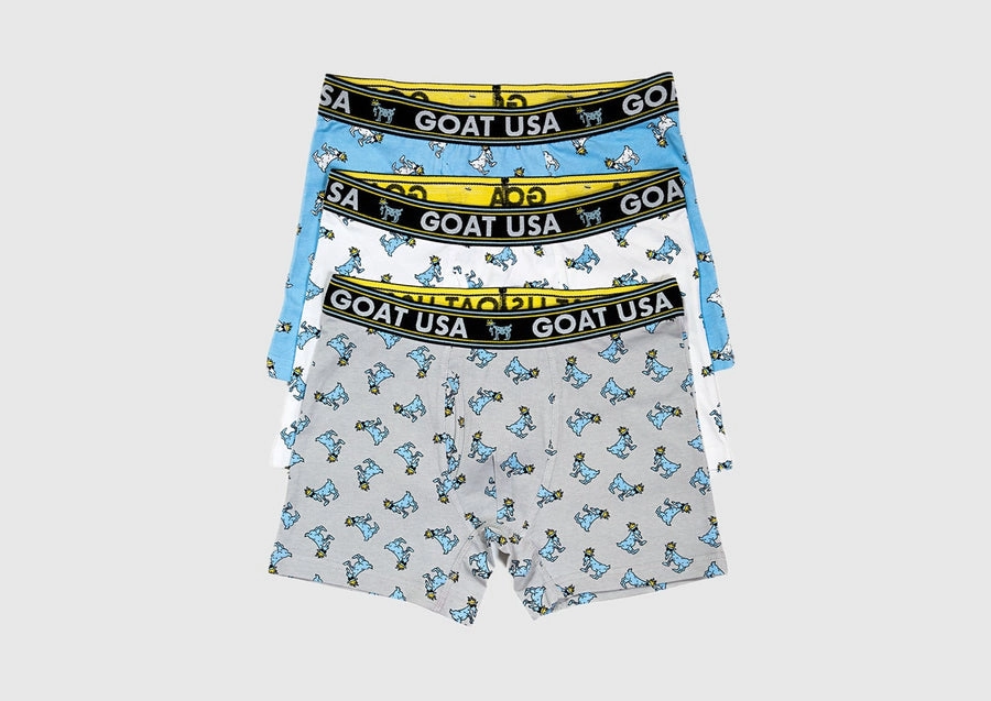Goat USA Boys' OG Boxer Briefs 3 Pack