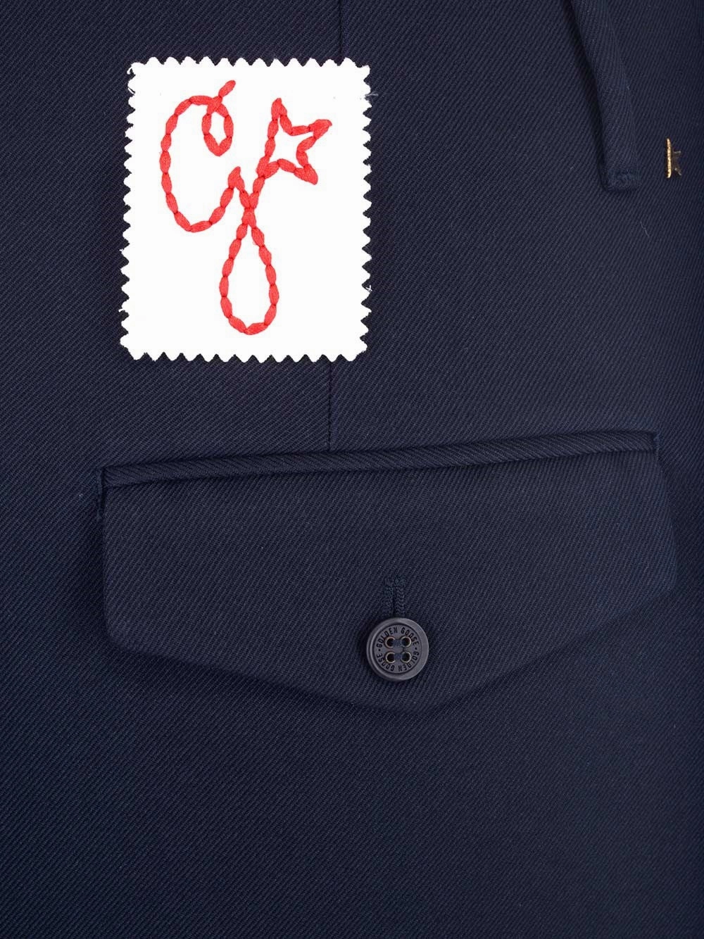Golden Goose Deluxe Brand Logo Patch Tailored Pants