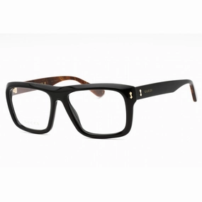 Gucci Men's Eyeglasses - Black Plastic Full Rim Rectangular Shape Frame | GG1462O 001