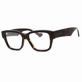 Gucci Men's Eyeglasses - Tortoise Acetate Full Rim Square Shape Frame | GG1428O 002