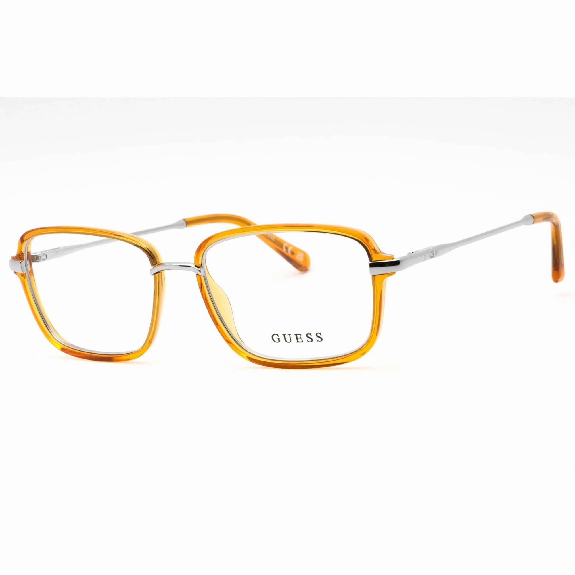 Guess Men's Eyeglasses - Orange/Other Full Rim Rectangular Shape Frame | GU50099 044