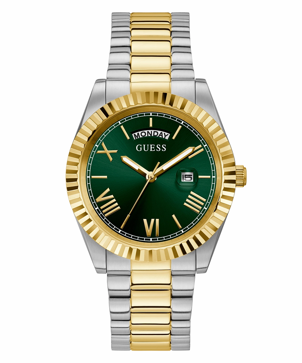 GUESS Mens 2-Tone Day/Date Watch