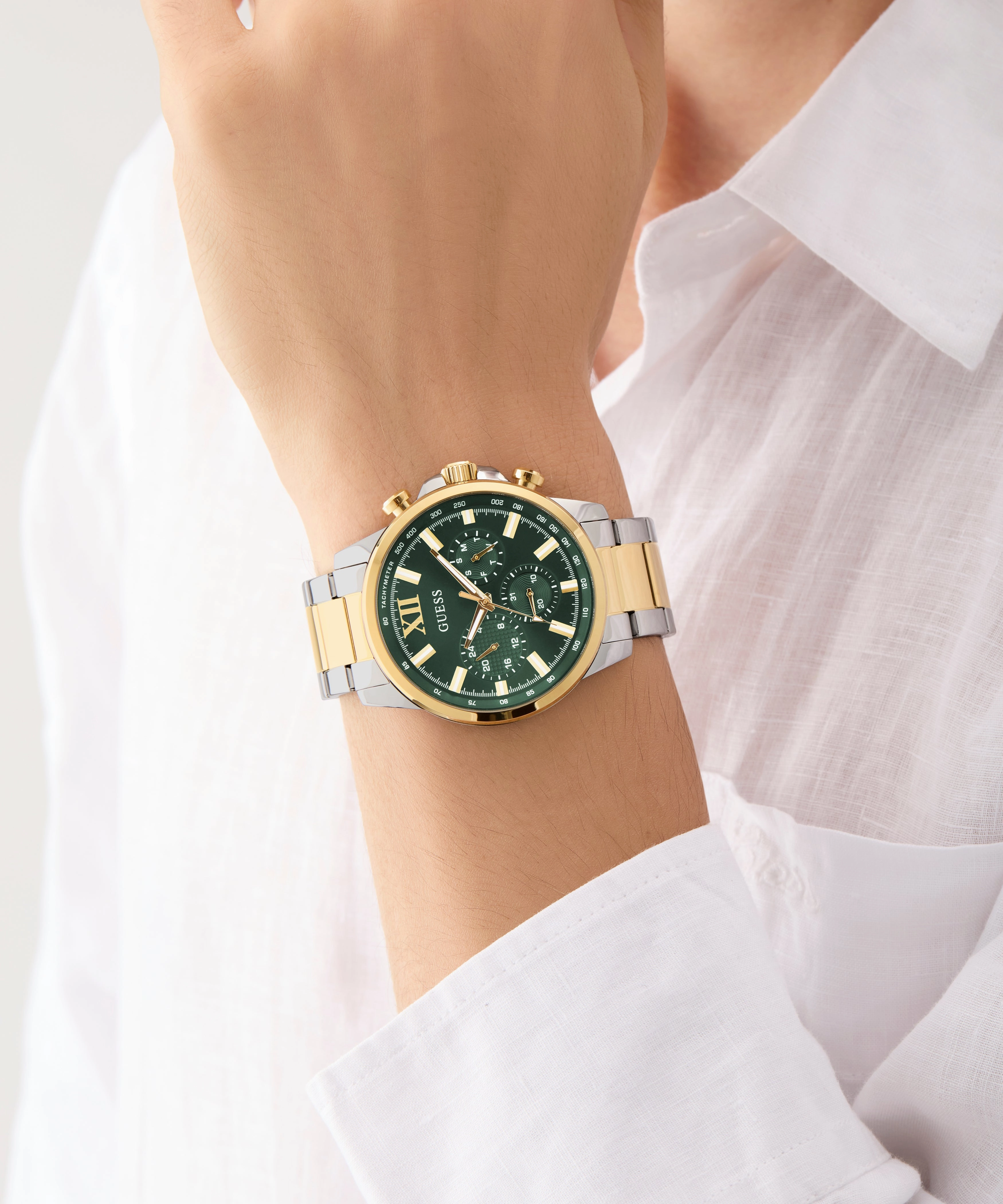 GUESS Mens 2-Tone Multi-function Watch