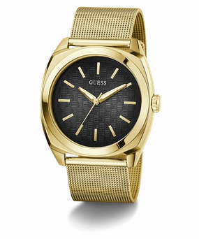 GUESS Mens Gold Tone Analog Watch
