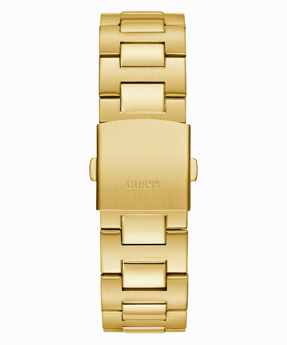 GUESS Mens Gold Tone Multi-function Watch