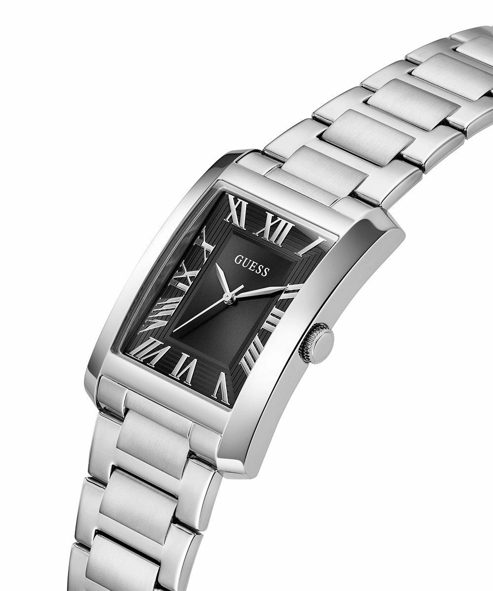 GUESS Mens Silver Tone Analog Watch