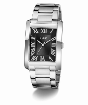 GUESS Mens Silver Tone Analog Watch