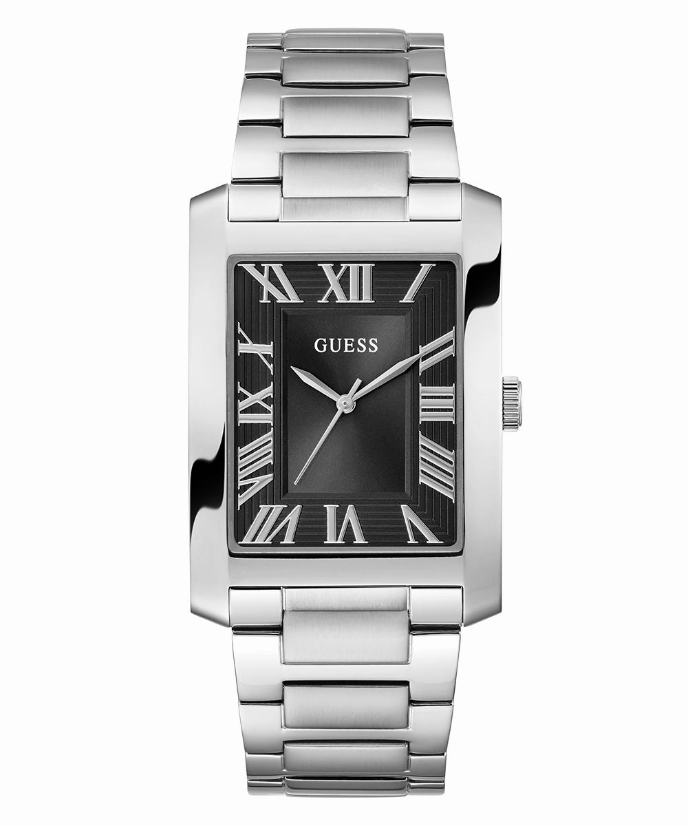 GUESS Mens Silver Tone Analog Watch
