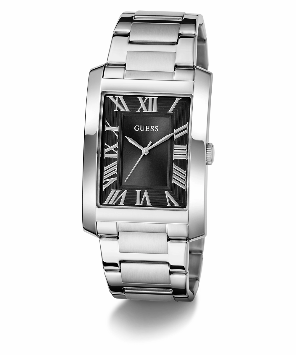 GUESS Mens Silver Tone Analog Watch